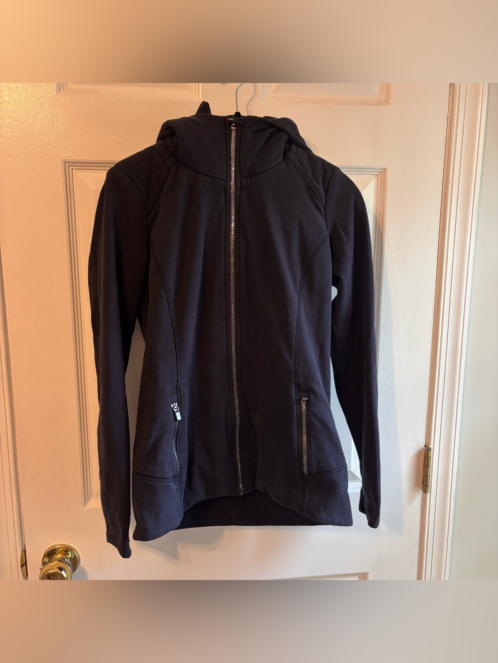 Athleta Unstoppable Fleece Lined Full Zip Hoodie Jacket XS Black